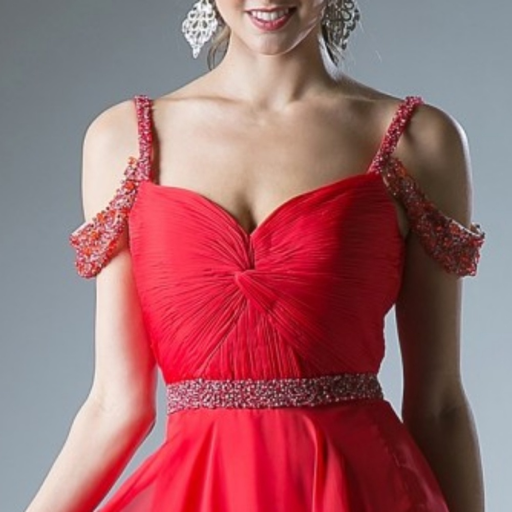 OFF SHOULDER BRIDESMAID EVENING MOTHER OF THE BRIDE DRESS - Picture 6 of 7
